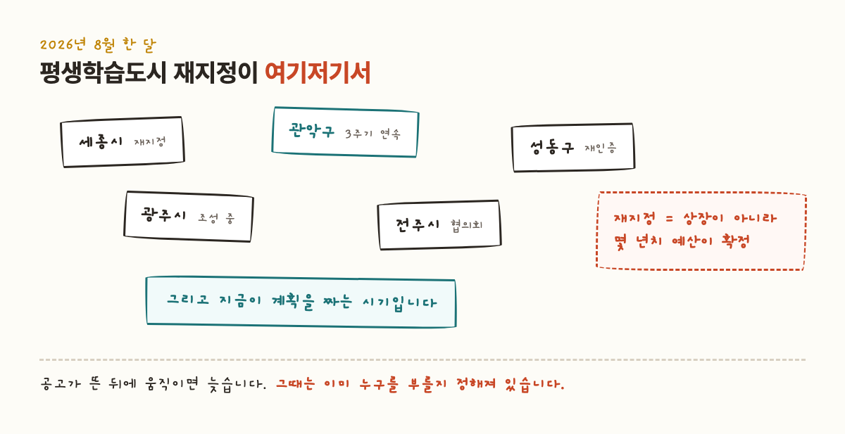 8월 한 달에 몰린 재지정
